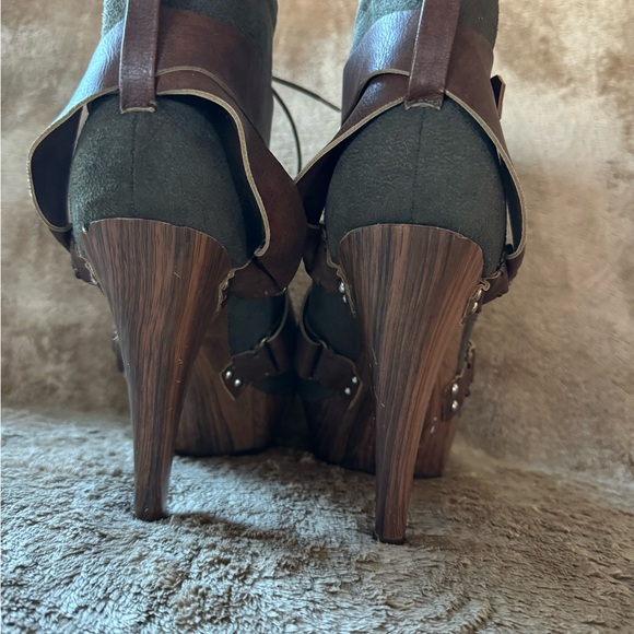 Dollhouse leather platform open toe ankle bootie size 11 - Picture 6 of 14